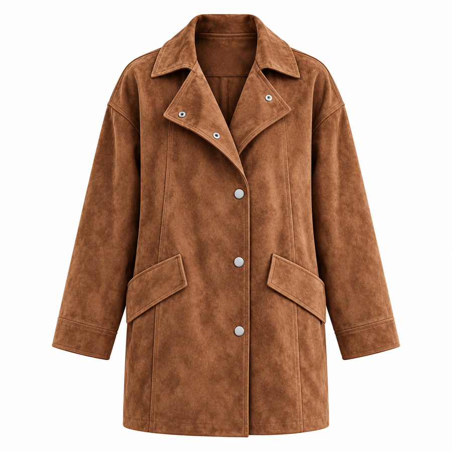 Ríona Suedette Midi Coat