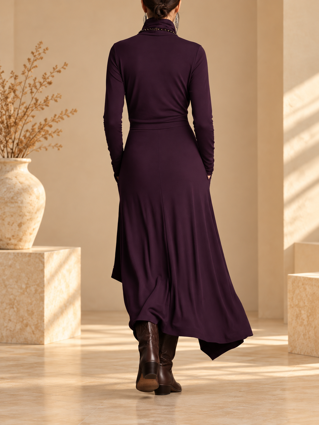 Caitlín Turtleneck Maxi Dress