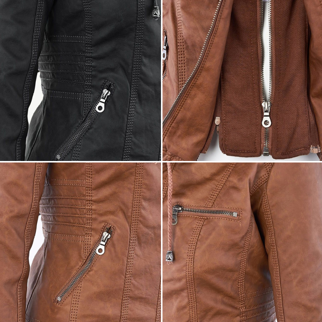 Éadaoin Hooded Moto Jacket