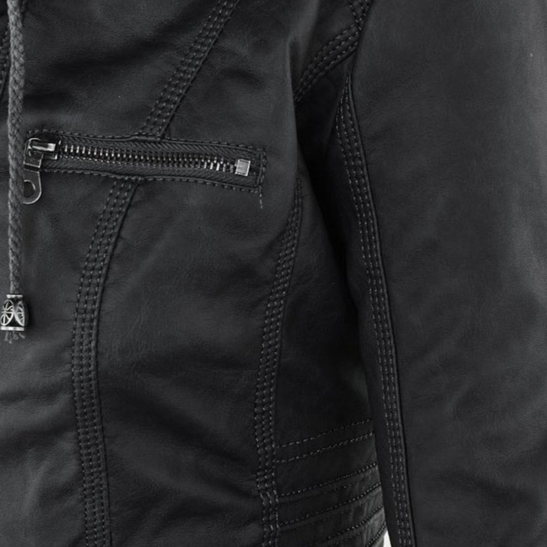 Éadaoin Hooded Moto Jacket