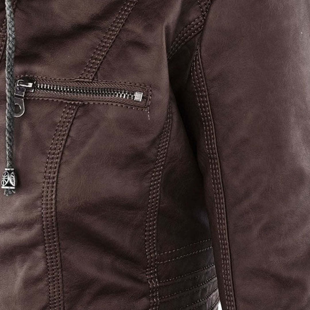 Éadaoin Hooded Moto Jacket