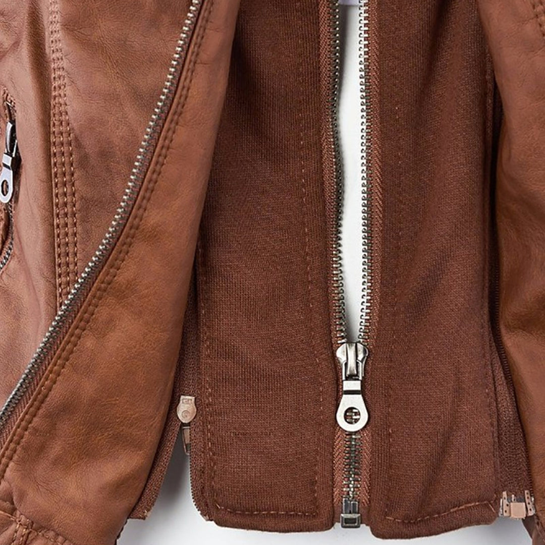 Éadaoin Hooded Moto Jacket