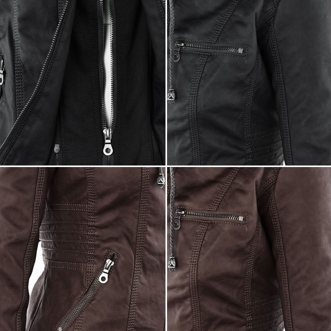 Éadaoin Hooded Moto Jacket