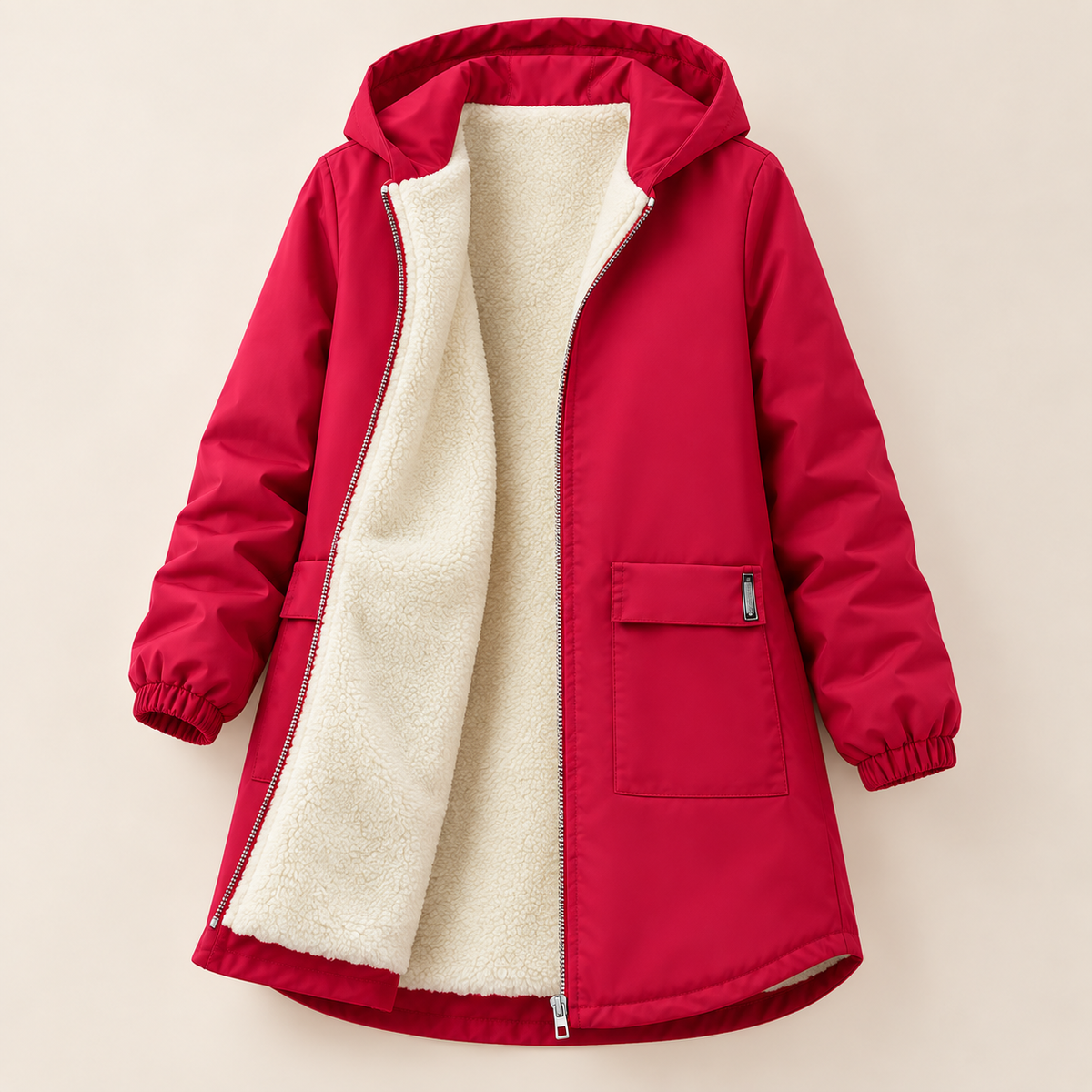 Keira Hooded Mid-Length Jacket