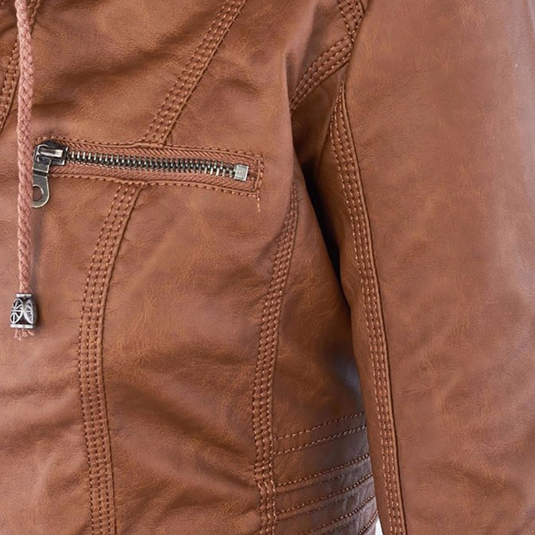 Éadaoin Hooded Moto Jacket