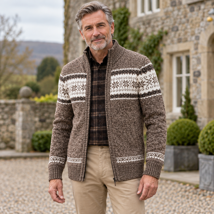 Colin Full-Zip Knit Cardigan