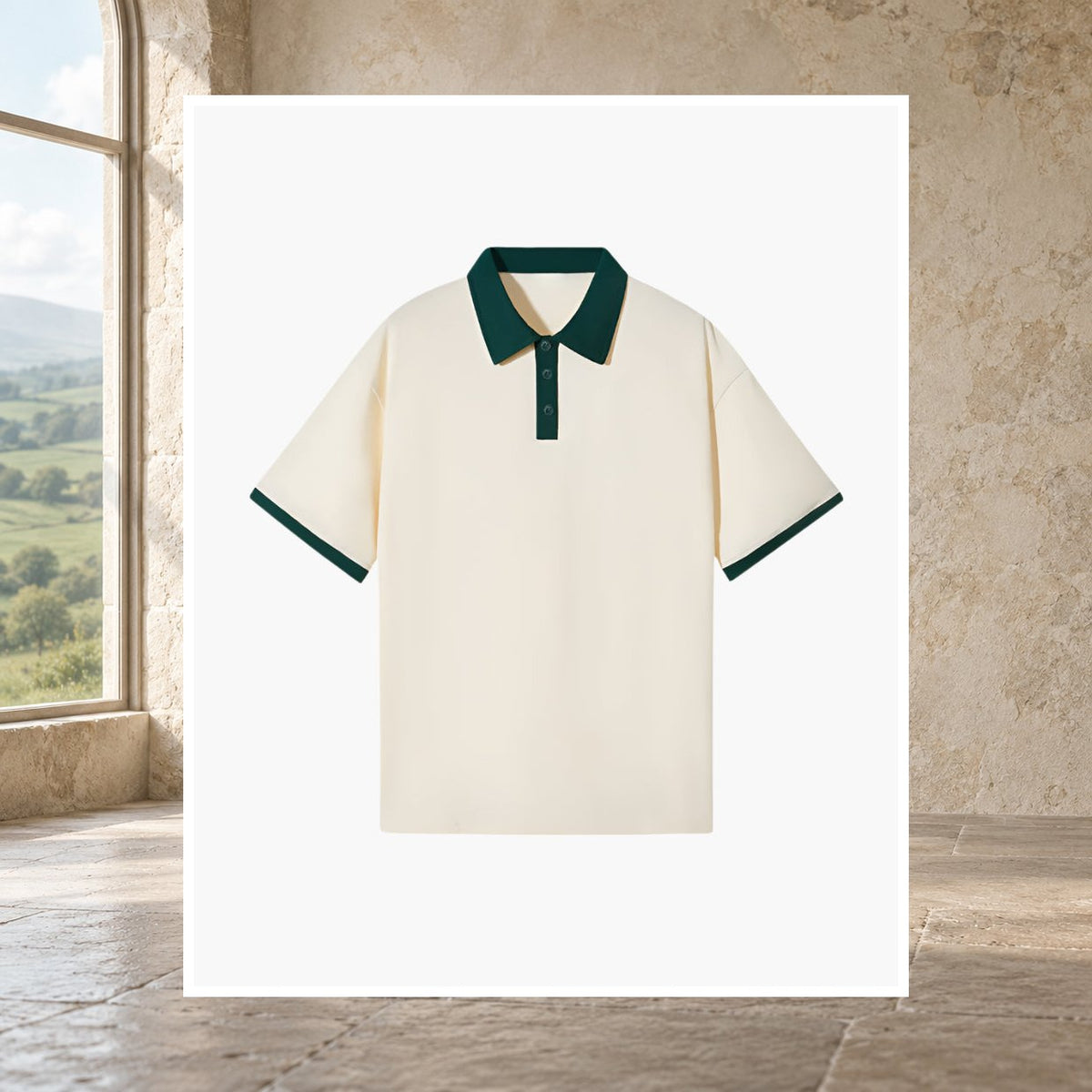 Maurice Contrast-Collar Polo