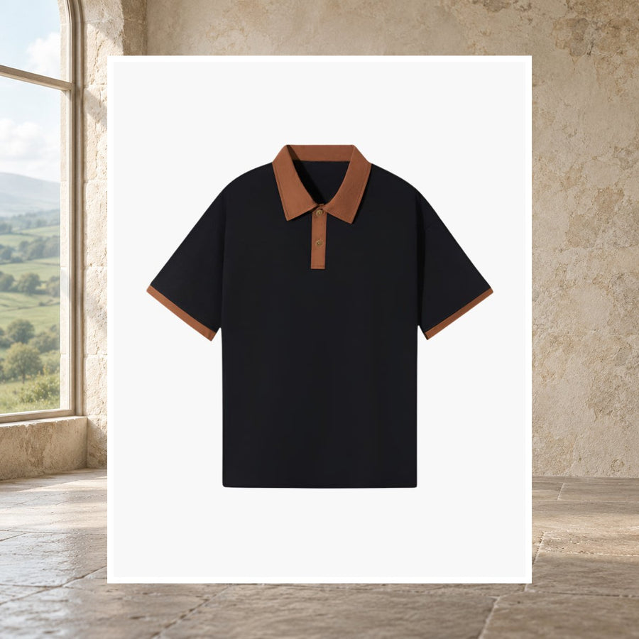 Maurice Contrast-Collar Polo
