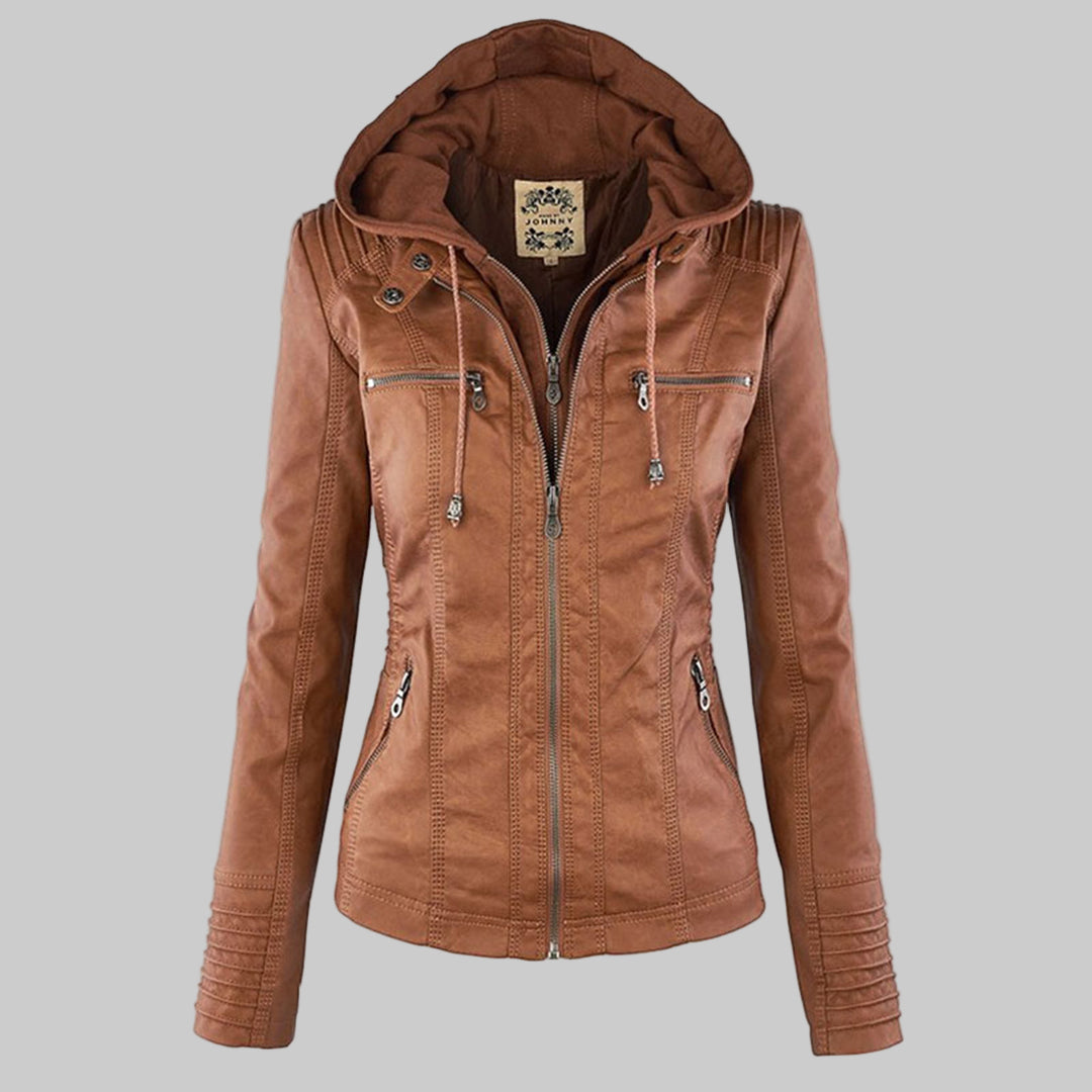 Éadaoin Hooded Moto Jacket