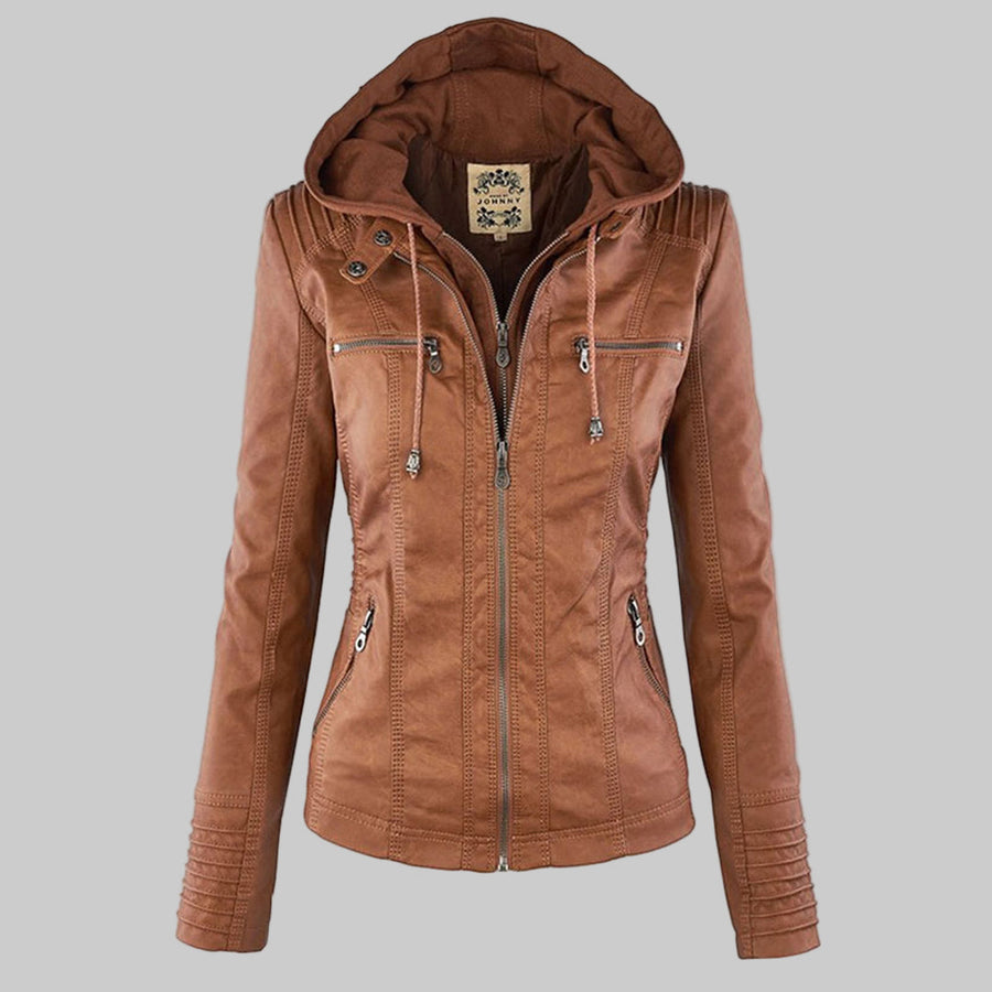 Éadaoin Hooded Moto Jacket