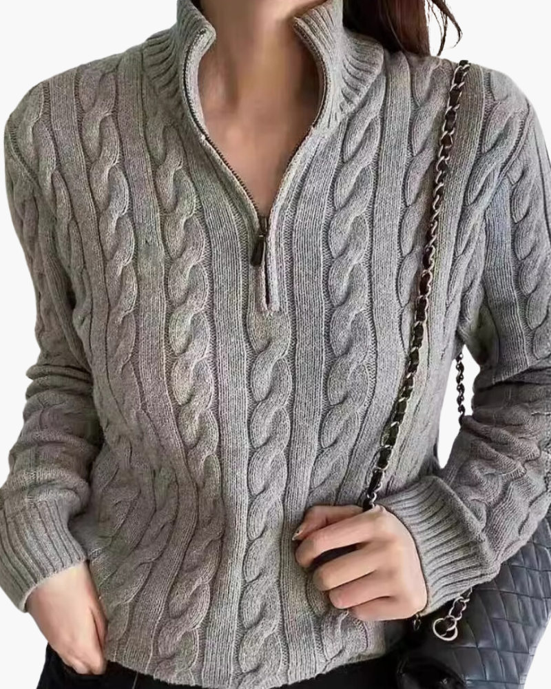 Aoibhinn Cotton Half-Zip Sweater