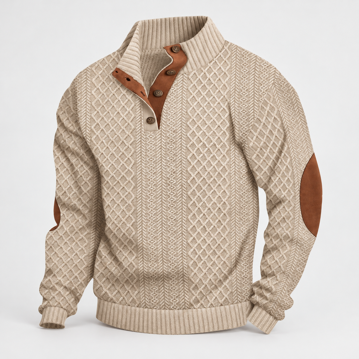 Fionn High-Collar Knit Pullover