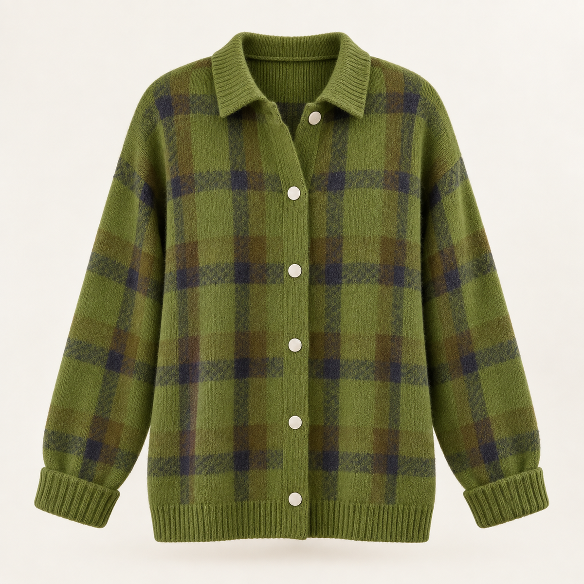 Alma Contrast Plaid Jumper