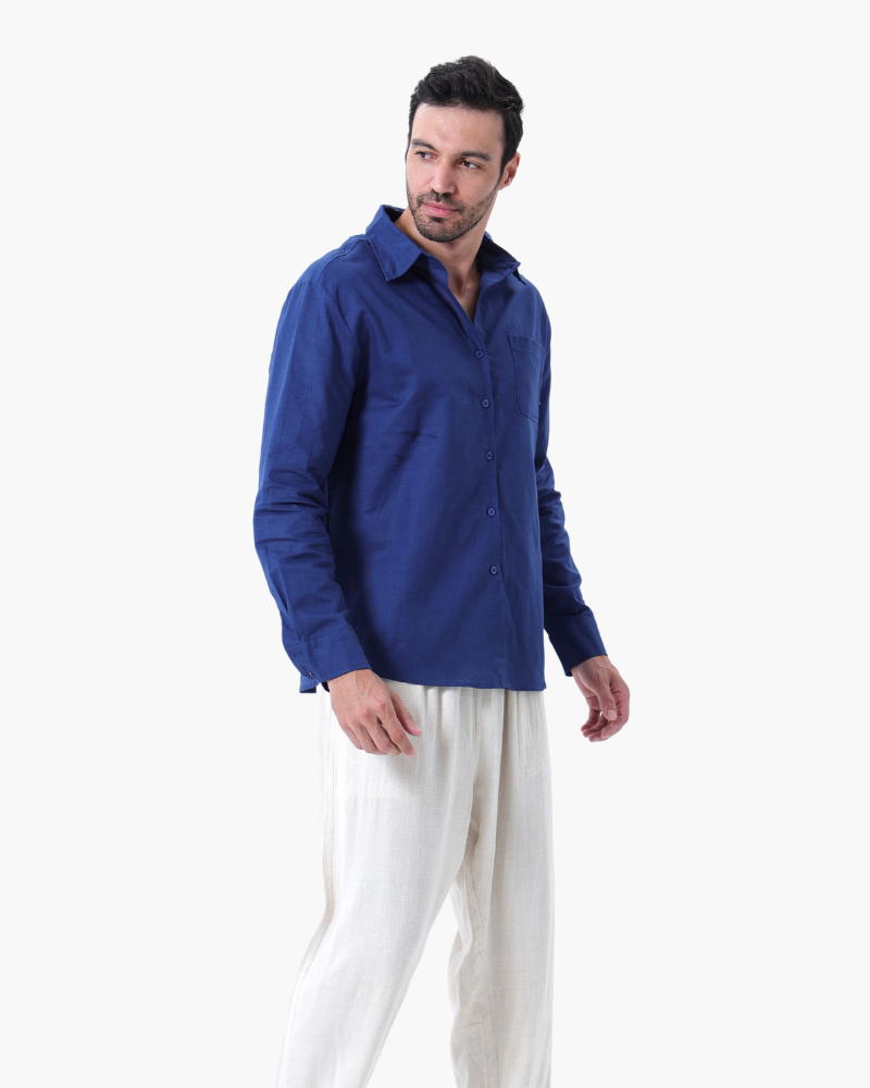 Fiachra Linen Long-Sleeve Set