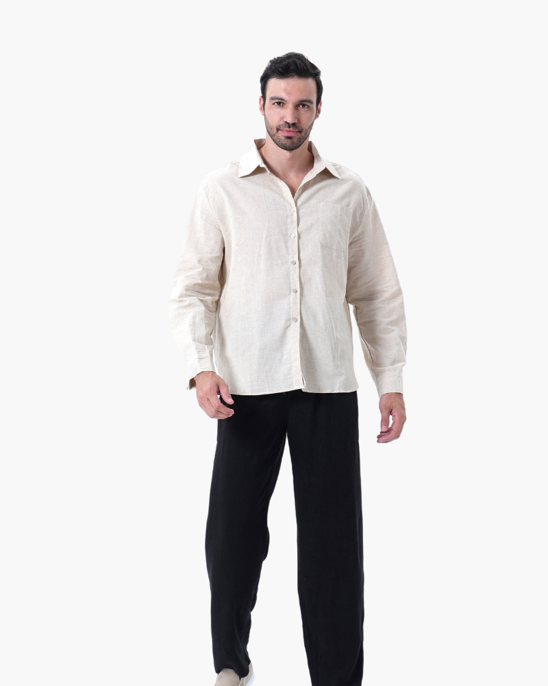 Fiachra Linen Long-Sleeve Set