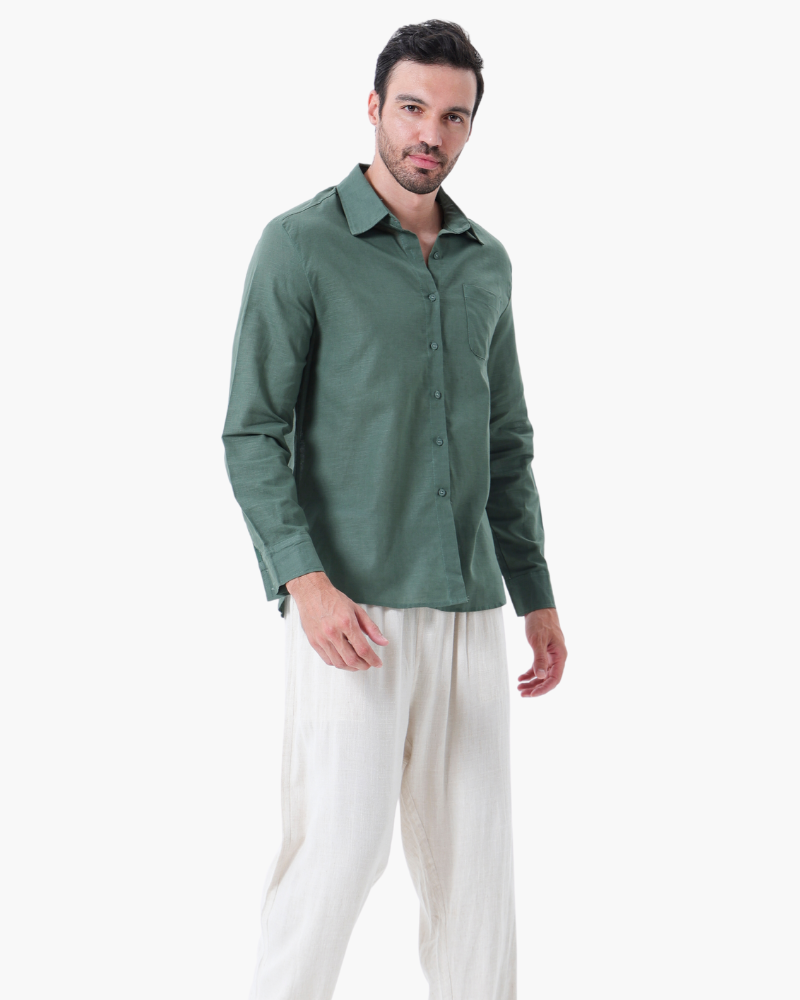 Fiachra Linen Long-Sleeve Set