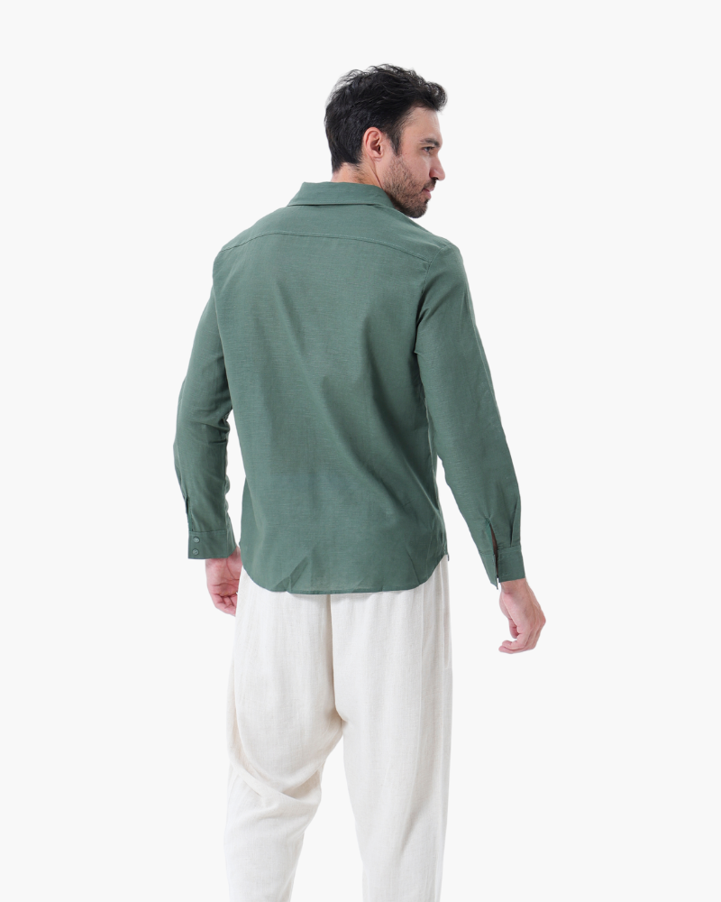 Fiachra Linen Long-Sleeve Set