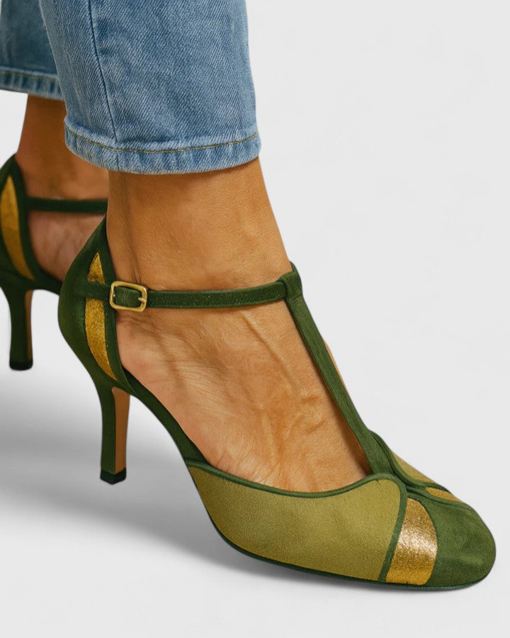Rosalind Ankle-Strap Block Heels