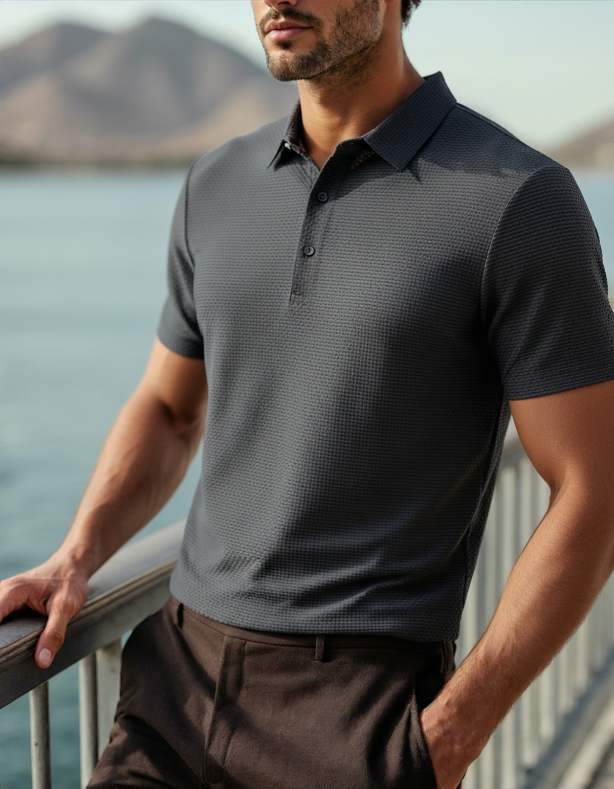 Conor Lightweight Mesh Polo