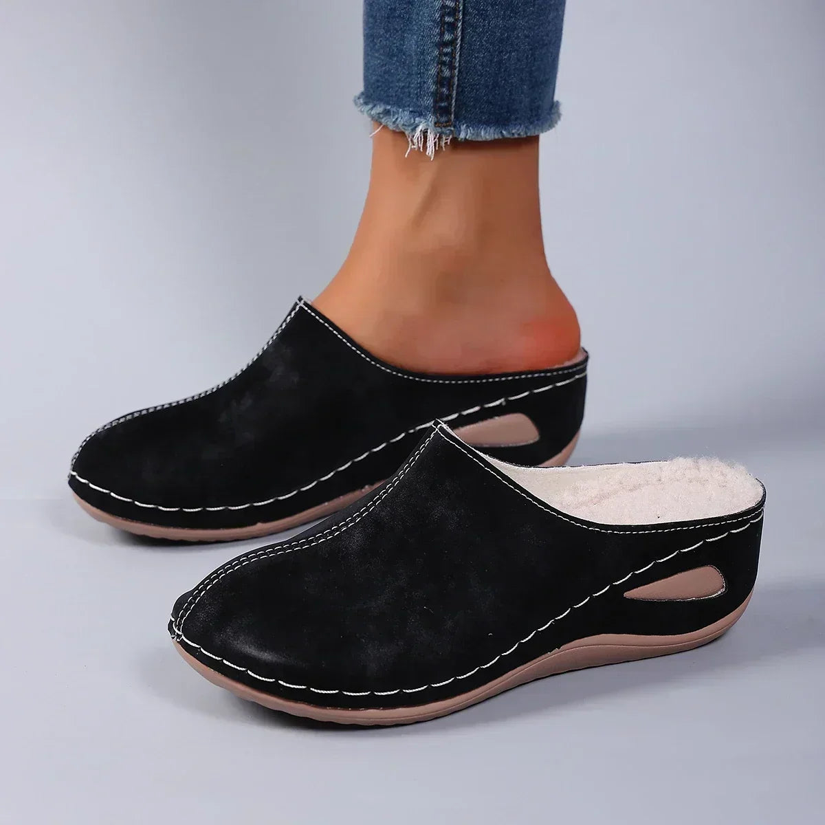Elsie Warm Faux-Fur Lined Slippers