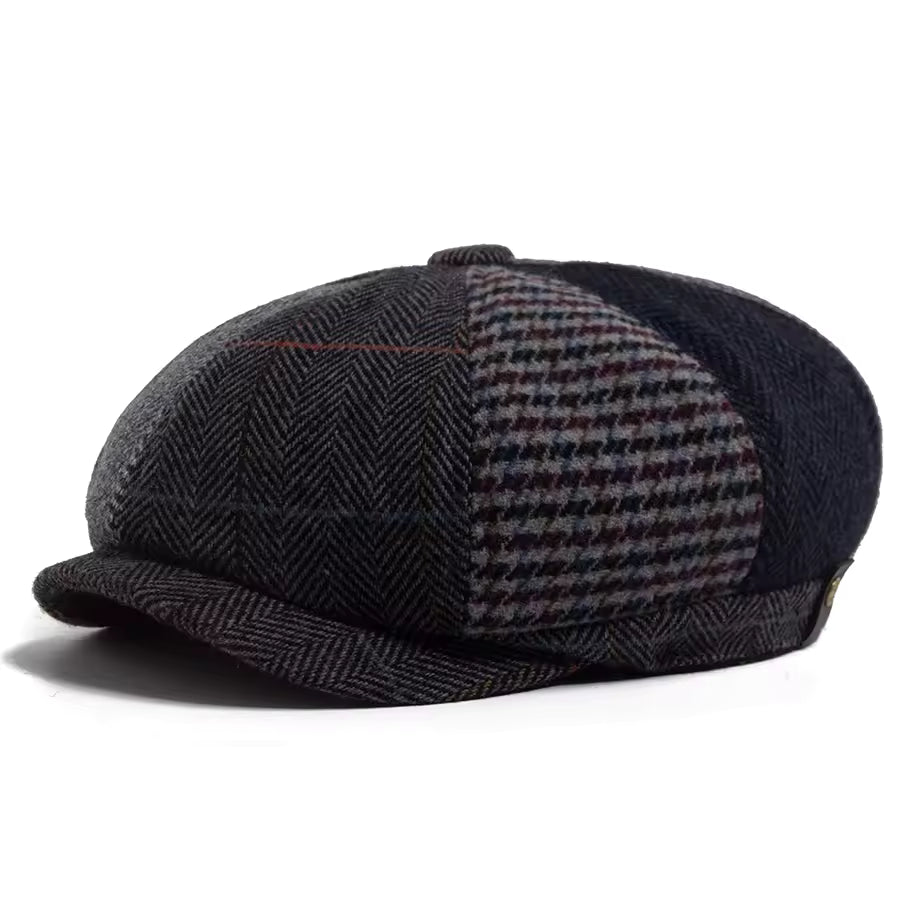 Eamon Wool Patchwork Paddy Cap