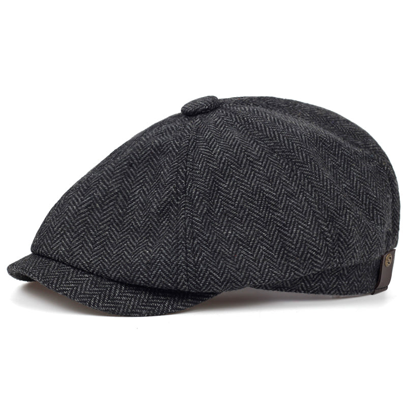 Anthony Herringbone Wool Paddy Cap