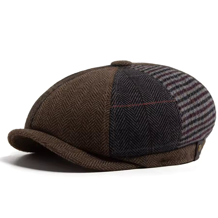 Eamon Wool Patchwork Paddy Cap