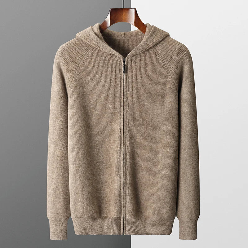 Tadhg 100% Merino Wool Hooded Cardigan