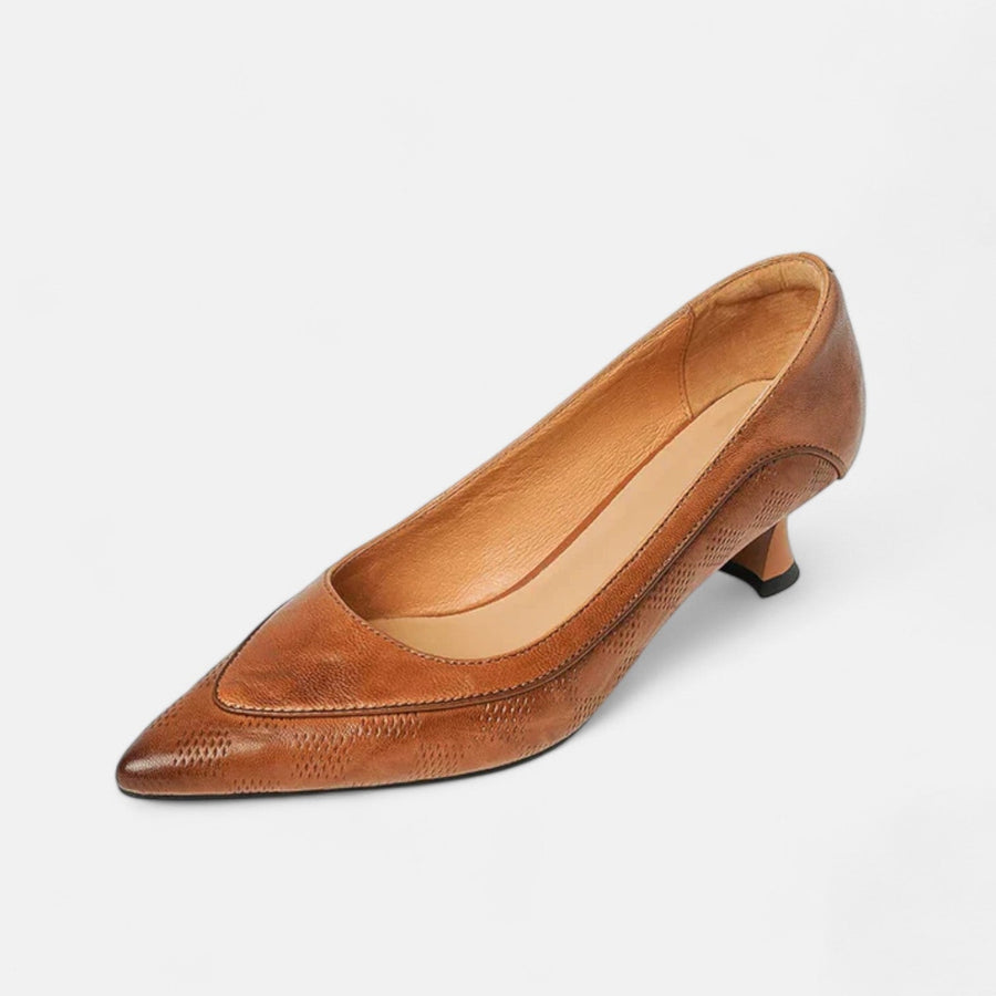 Lucille Embossed Court Heels