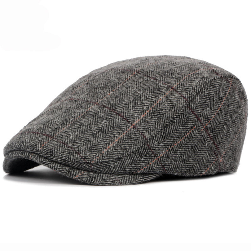 Oisín Pinstripe Herringbone Paddy Cap