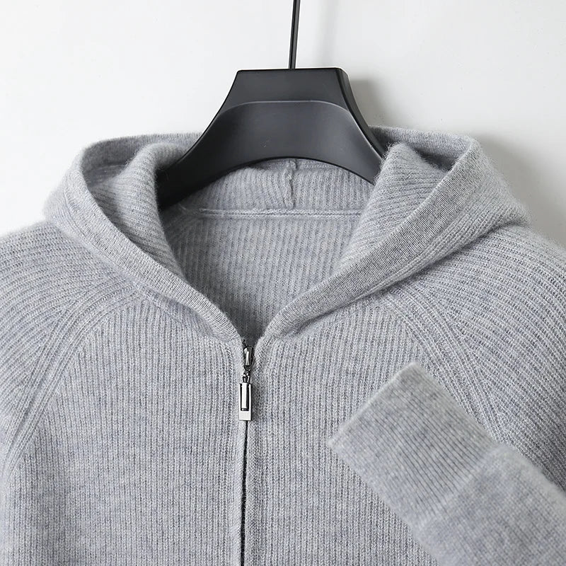 Tadhg 100% Merino Wool Hooded Cardigan