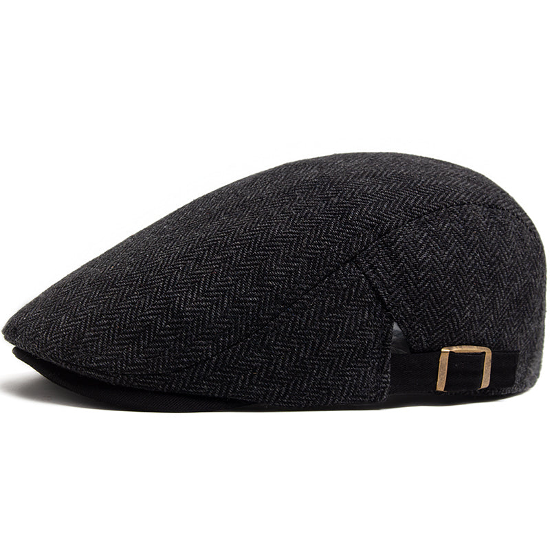 Stephen Herringbone Wool Driver Paddy Cap