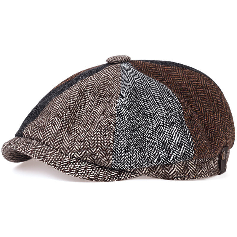 Anthony Herringbone Wool Paddy Cap