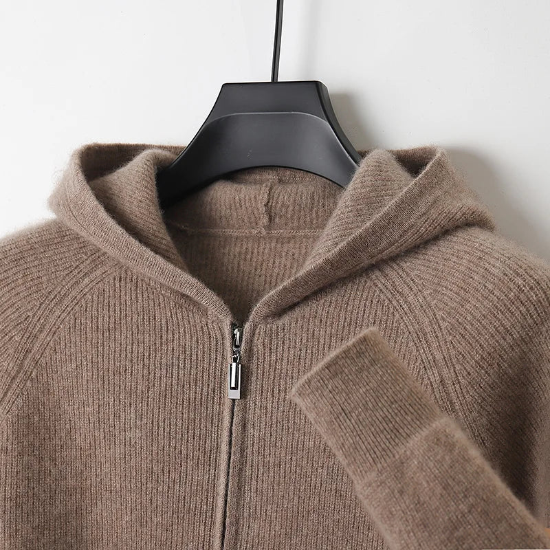 Tadhg 100% Merino Wool Hooded Cardigan