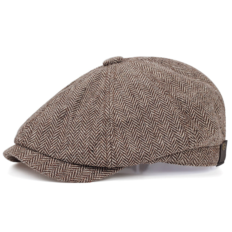 Anthony Herringbone Wool Paddy Cap