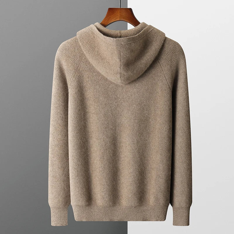 Tadhg 100% Merino Wool Hooded Cardigan