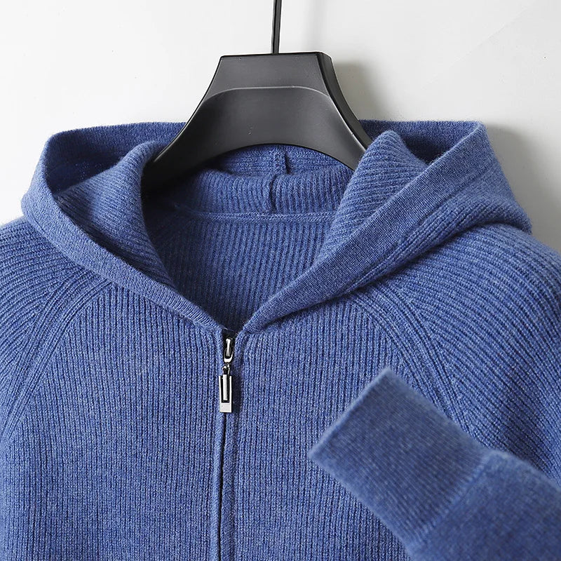 Tadhg 100% Merino Wool Hooded Cardigan