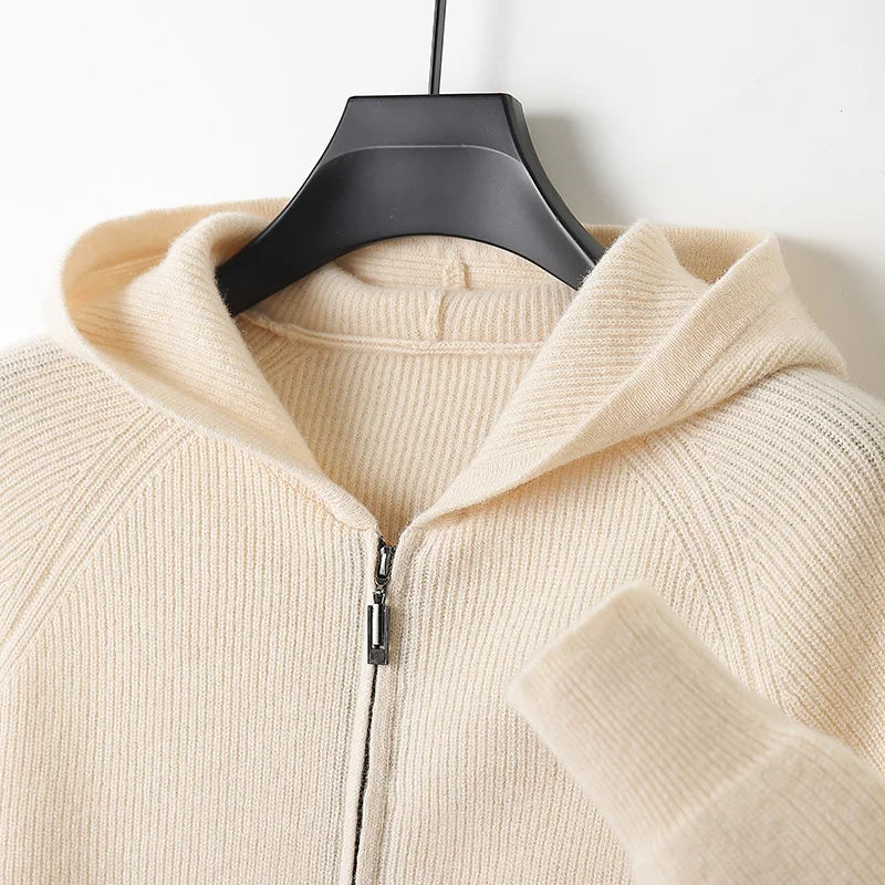 Tadhg 100% Merino Wool Hooded Cardigan