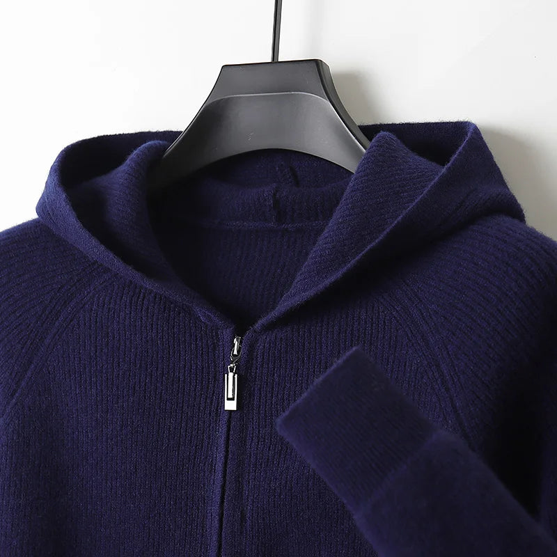 Tadhg 100% Merino Wool Hooded Cardigan