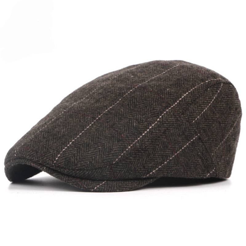 Oisín Pinstripe Herringbone Paddy Cap