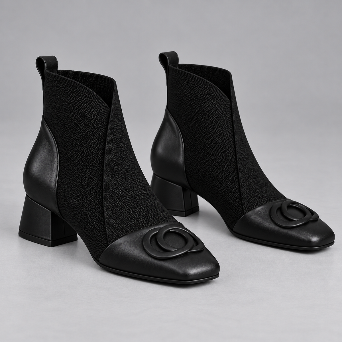 Megan Square-Toe Ankle Boots