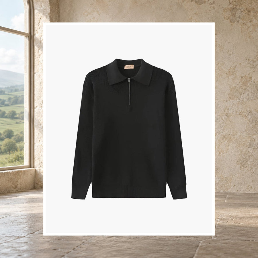 Gavin Cotton Half-Zip Jumper
