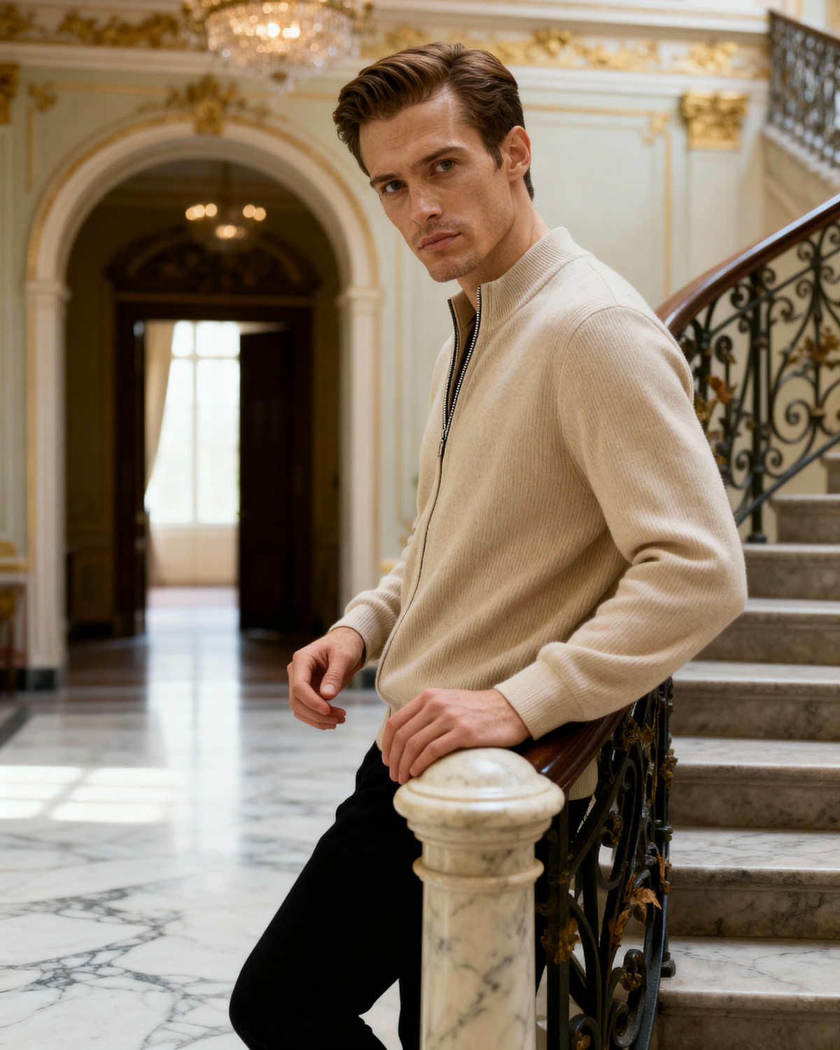 Nevin Cashmere Zip Vest