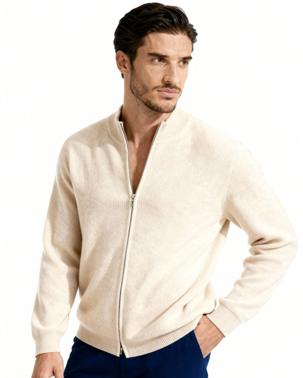 Nevin Cashmere Zip Vest