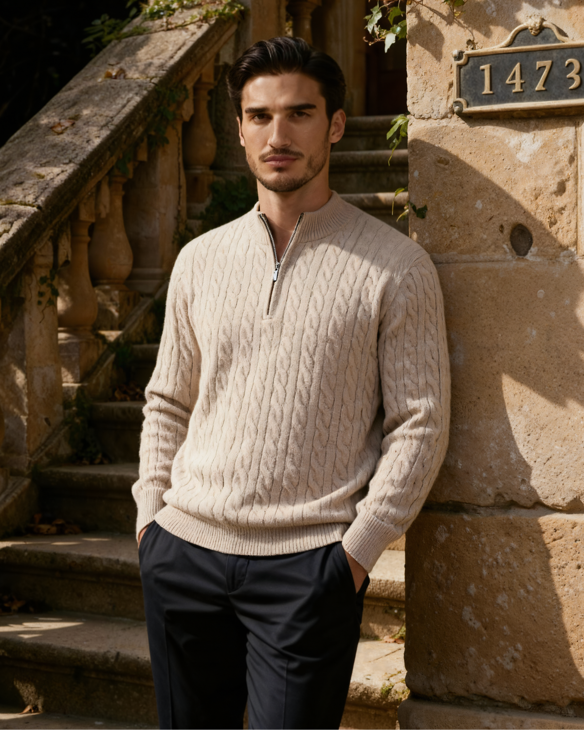 Enda Cashmere Half-Zip