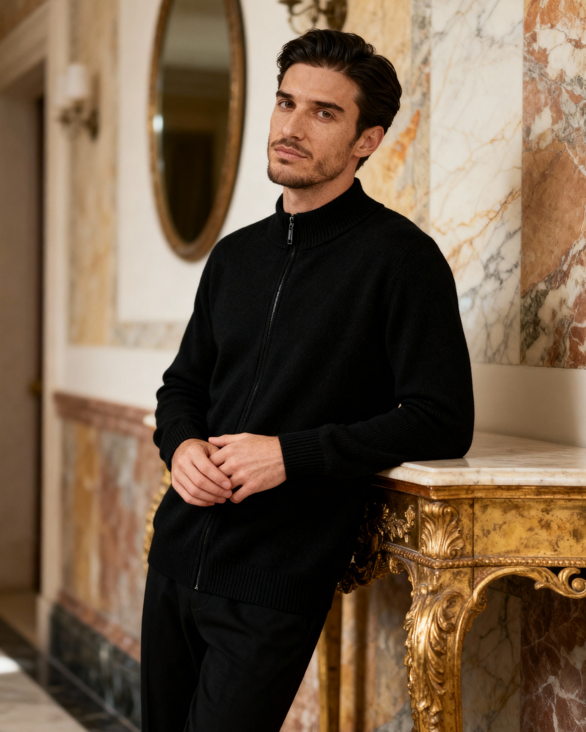Nevin Cashmere Zip Vest