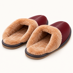 Bláthnaid Winter House Slippers – burgundy – studio back