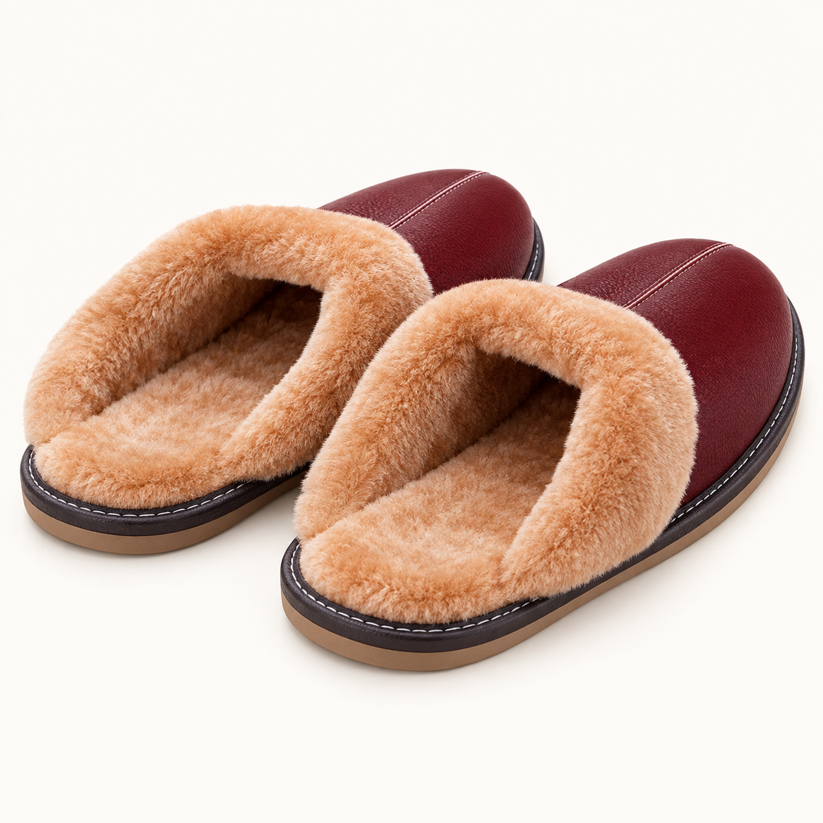 Bláthnaid Winter House Slippers – burgundy – studio back