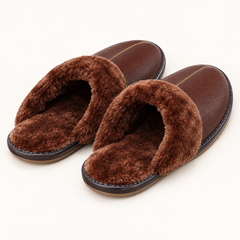 Bláthnaid Winter House Slippers – dark-brown – studio back