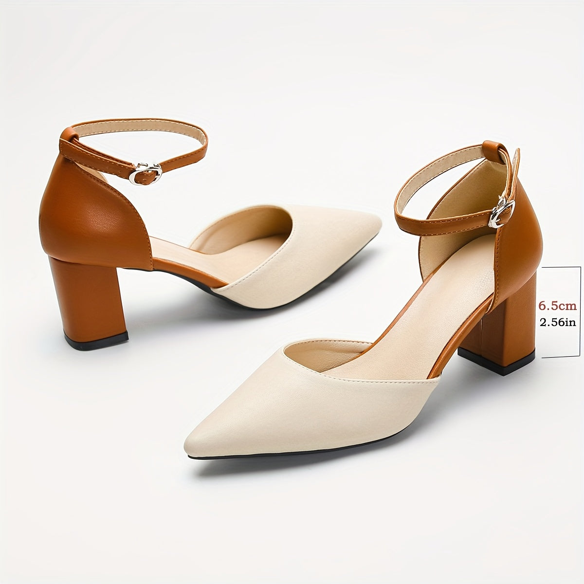 Agnes Two-Tone Block Heels